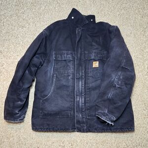 Carharrt Work Jacket Quilted Lining Detachable Hood Vintage